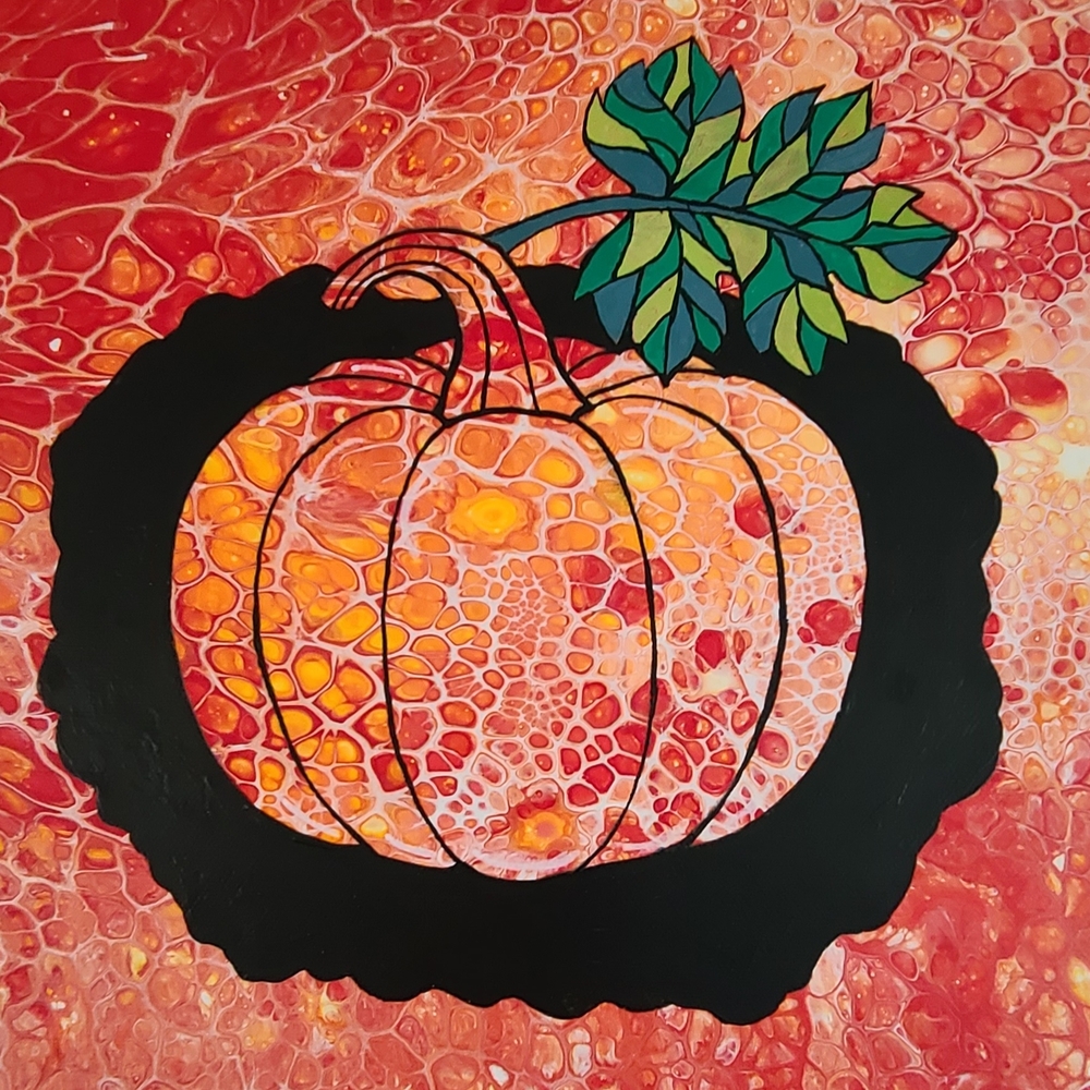 Vibrant Original Painting By Cali "Pumpkin Patch".